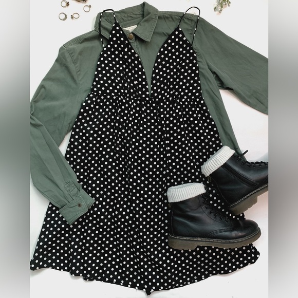 Open Back Polka Dot Mini Dress - Picture 15 of 16